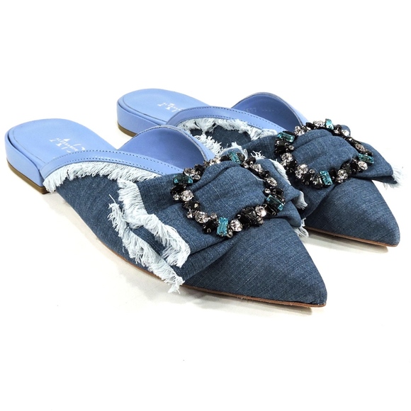 FABRIC LOW HEELS WOMEN'S MULES - Picture 2 of 8